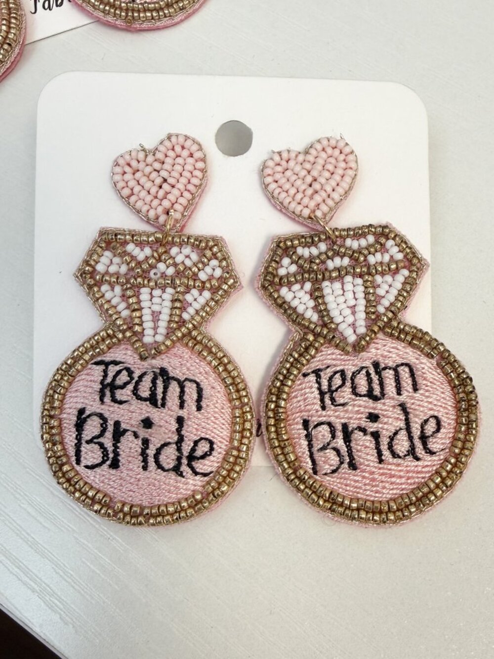 Team Bride Beaded Earrings